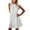White, variant on IROINNID Round Neckline Dress For Women Sleeveless Fashion Summer Evening Sling Mini Dress Knee-Length Solid Color Halter Dress