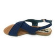 thumbnail image 2 of Victoria K Women's Perforated CrissCross Straps With Side Buckle Sandals, 2 of 5