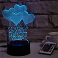 thumbnail image 4 of Iumwxz Valentine'S Day Trending On Social Love Love Heart Series Night Light Gifts Acrylic Led Vision Table Lamps My Order, 4 of 4