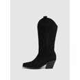 thumbnail image 4 of Women's Fashionable Over The Knee Western Boots With Chunky Heel And Embroidery Detail, Autumn & Winter, 4 of 5