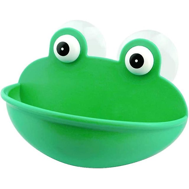 Jabonera Con Ventosa En Forma De Rana, Compatible Con Esponja, Jabón, Desagüe, Organizador De Baño