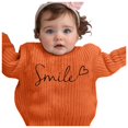 thumbnail image 2 of HXWCHs Girls' Ruffled Crewneck Sweater Knit Cute Fall School Outfit 2-3 Years Orange, 2 of 4