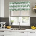 thumbnail image 5 of 2 Pack Valances for Windows, Green Floral Window Valances for Living Room/Bedroom/Bathroom, Vintage Farmhouse Garden Flower Leaves Light Filtering Kitchen Curtain Valance 42"W x18" L, 5 of 9