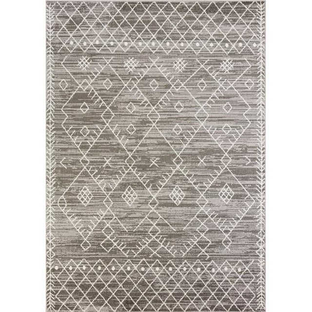 Tapis Gris en Polypropylène 94 Pouces X 130 Pouces