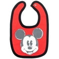 thumbnail image 4 of Disney Mickey Mouse Baby Bodysuit Pants Bib and Hat 4 Piece Outfit Set Newborn to Infant, 4 of 5