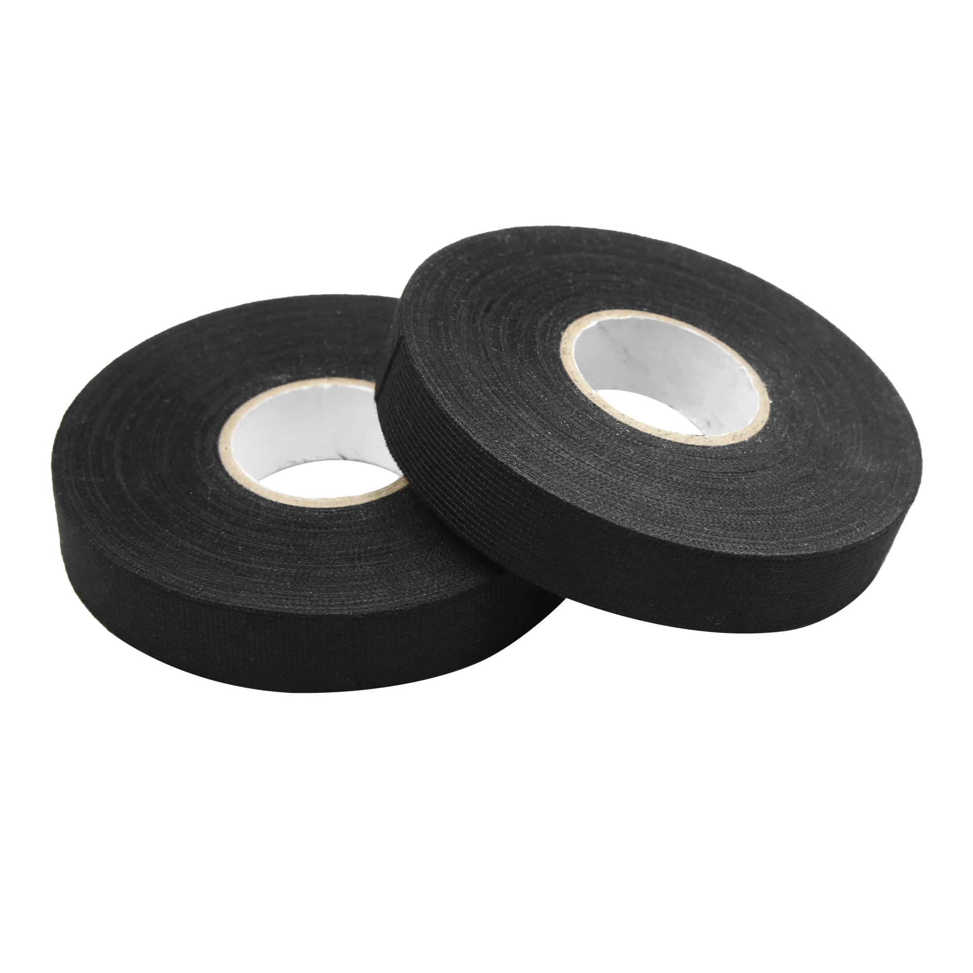 2pcs Black Adhesive Cloth Fabric Car Wiring Harness Looms Tape 19mm x