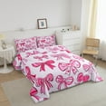 thumbnail image 3 of Erosebridal Ensemble de Literie Style Princesse pour Filles, Couette Simple avec Nœud Rose, Réversible 2 Pcs, Ultra Douce, 3 of 7