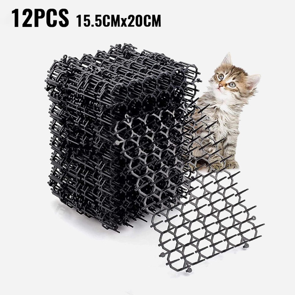 Garden Tools Cat Scat Mat 12Pcs Cat Scat Mat Spike Cat Deterrent Garden ...