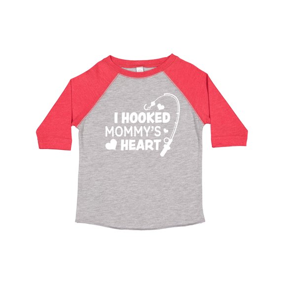 Inktastic I Hooked Mommy's Heart with Fishing Rod Boys or Girls Toddler T-Shirt