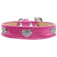 thumbnail image 1 of Crystal Heart Dog Collar Pink Ice Cream Size 12, 1 of 1