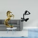 thumbnail image 2 of Elegante estatua abstracta de caballo pensador de pie, hecha a mano, moderna figura de mesa, decoración para hoteles, estanterías, chimeneas, escritor, 2 of 8