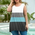 thumbnail image 2 of yillto Plus Size Tanks for Womens Sleeveless Loose Color Block Tops Casual Flowy Tunic Tank L-5XL, 2 of 5