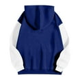 thumbnail image 3 of Sweatshirts for Women Joint Color Blocking Womens Hoodies Lightweight Breathable Top Blouses Pull Over Long Fit Crew Neck Casual Outfit Fall Winter Fashion Party Plus Size, 3 of 7