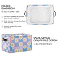 thumbnail image 2 of Yayeee Canvas Storage Basket with Handles for Shelves Fabric Bins Closet Organizer, Playful Daisy, 2 of 8