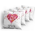 thumbnail image 5 of Ambesonne Butterfly Throw Pillow Cover 4 Pack, Heart Love, 18", Multicolor, 5 of 7