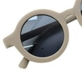 thumbnail image 5 of lionlar Lunettes de Soleil Rétro pour Enfants Mignonnes Rondes Lunettes pour Tout-Petit Nourrisson Brun, 5 of 5