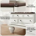 thumbnail image 4 of Joaxswe Farmhouse 4-Piece Bedroom Set: 54" Dresser, 43.5" Chest, 2 Nightstands with Charging Station, Wood Furniture for Living Room Hallway, White, 4 of 9