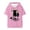 Pink, variant on Caseoh Kittyuh Hooded T-shirt Women Men Short Sleeve Tee Casual Fashion Tops