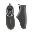 thumbnail image 2 of Mens fuzzy cozy slippers genuine suede memory foam indoor outdoor winter slip on shoes, 2 of 5