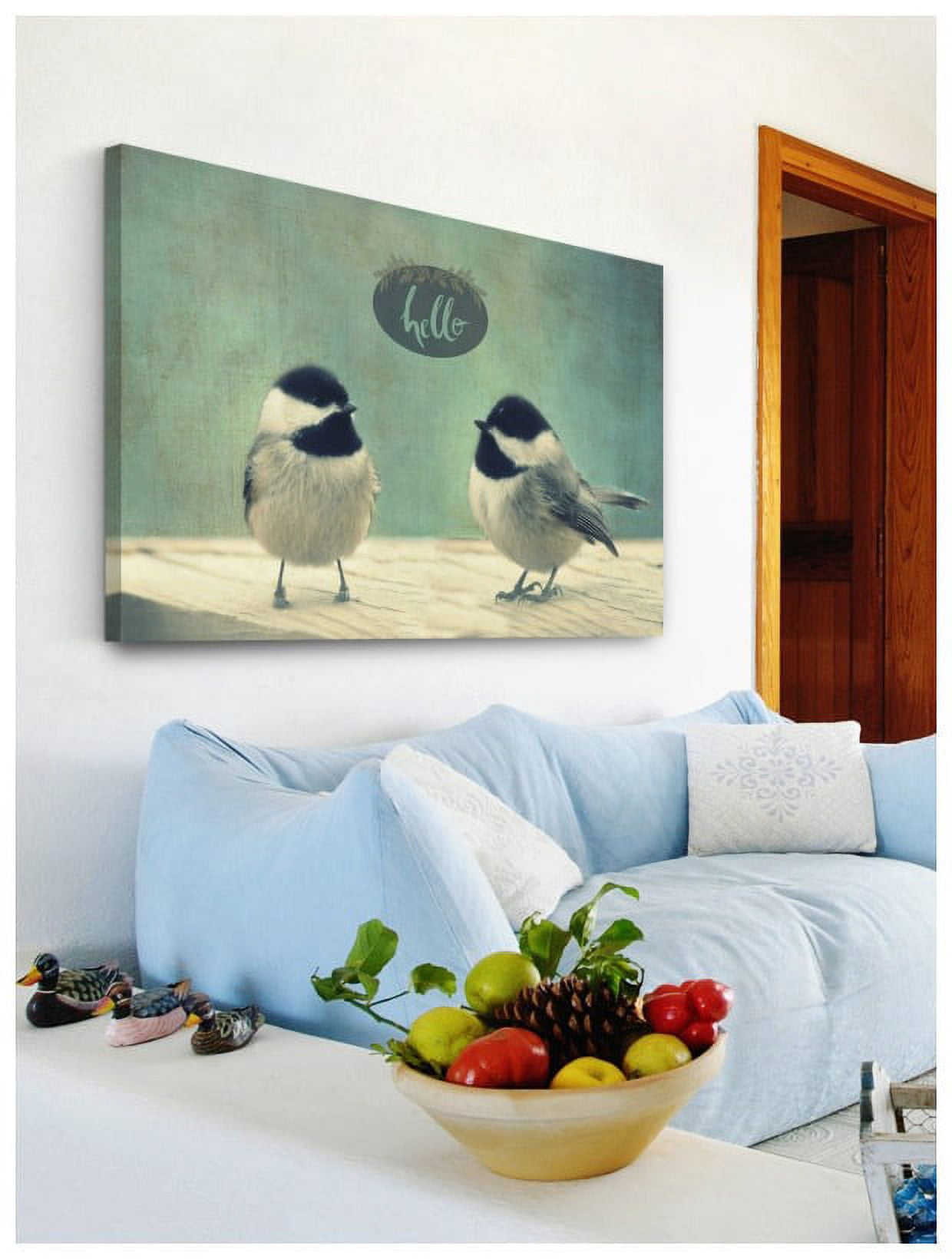 Marmont Hill "Hello Birds 2" by Robert Dickinson Painting Print on Canvas