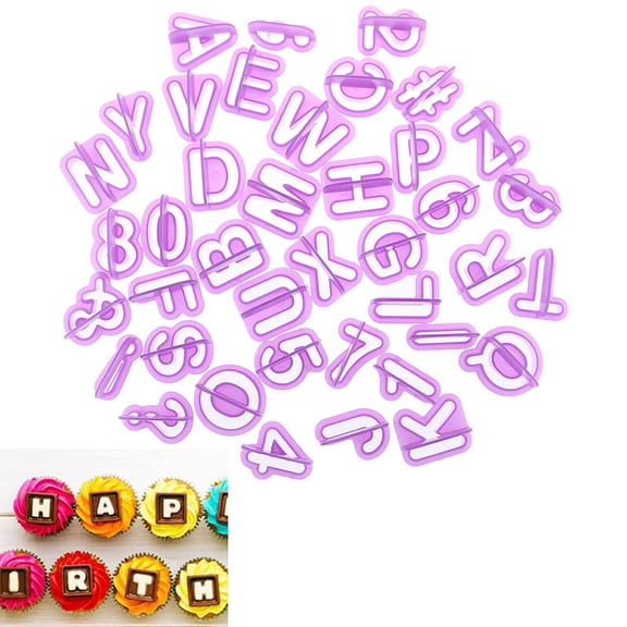40Pcs/1Set Cake Baking Letter Cookie Fondant Alphabet Number Mold DIY Mold Tool
