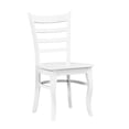 thumbnail image 4 of Wood Dining Chairs Set | Used in Casual Dining Rooms | White Finish for a Clean Look | Contoured Ladder Backs, 4 of 7