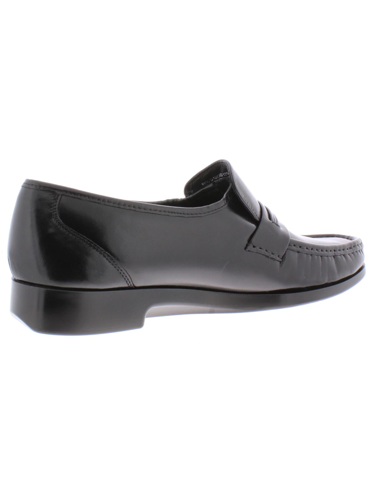 Florsheim Mens Riva Leather Slip On Loafers Black 10.5 Extra 