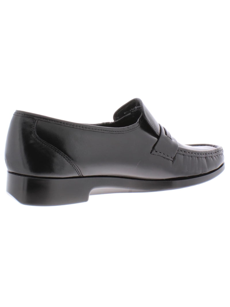 Florsheim Mens Riva Leather Slip On Loafers Black 10.5 Extra 