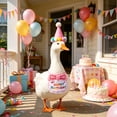 thumbnail image 2 of AuroraX Porch Goose Clothes Set 23" 17 19 inch Porch Goose Outfit Sets Happy Birthday Porch Goose Accessories Porch Duck Clothing Outdoor Decor, 2 of 6