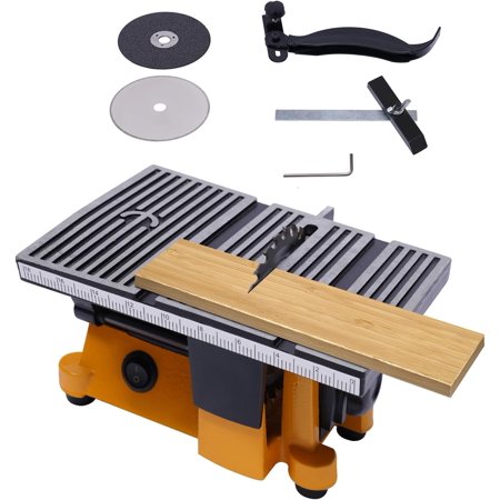 Mini Portable Table Saw, 4" Miter Table Saw Bench Electric Cutting Machine Multifunctional Desktop Saws with 3 Blades for DIY Handmade Wooden Model Crafts, Metal, Ceramic Tile, Glass