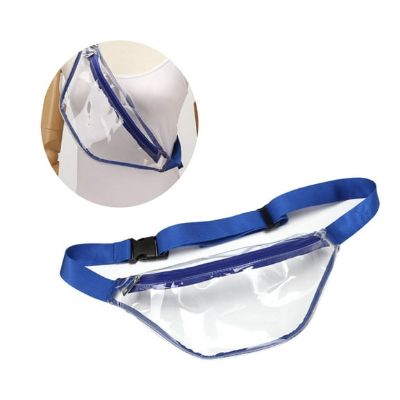 Airport Money Bag Chest Bag Clear Belt Bag Beach Bags Water Proof Simple Fashion Miss Blue 31*14cm