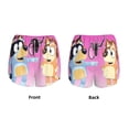 thumbnail image 5 of Lsque Bluey Printed Women's Running Shorts with Liner Pockets,Elastic Quick Dry Workout Athletic Gym Yoga Shorts,Womens High Waist Shorts-Small, 5 of 9