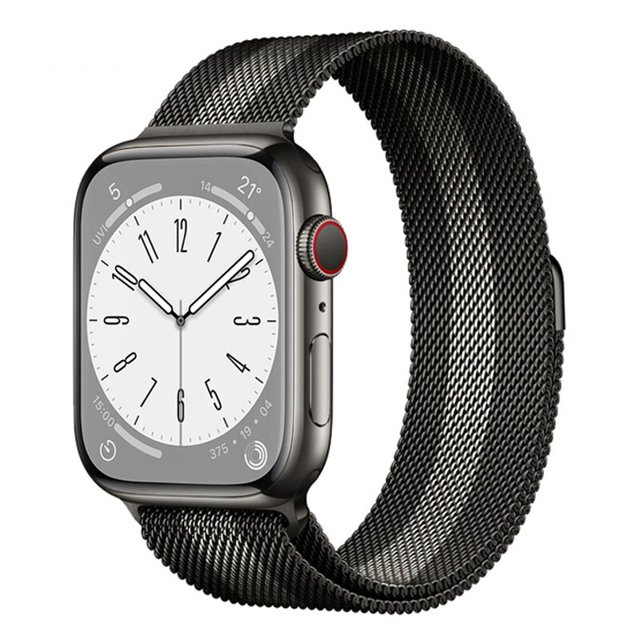Correa Milanesa para apple watch, pulsera de acero inoxidable para iwatch serie 8, 7, 6, SE, 5, 4, 3, ultra, 49mm, 45mm, 44mm, 42mm, 38mm, 40mm, 41mm