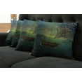 thumbnail image 5 of Ambesonne Marine Throw Pillow Cover 4 Pack, Boat Sailing in a Calm Sea, 20", Multicolor, 5 of 5