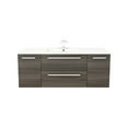 thumbnail image 3 of Cutler Kitchen and Bath Silhouette 48" Wood/Marble Bathroom Vanity in Walnut, 3 of 7