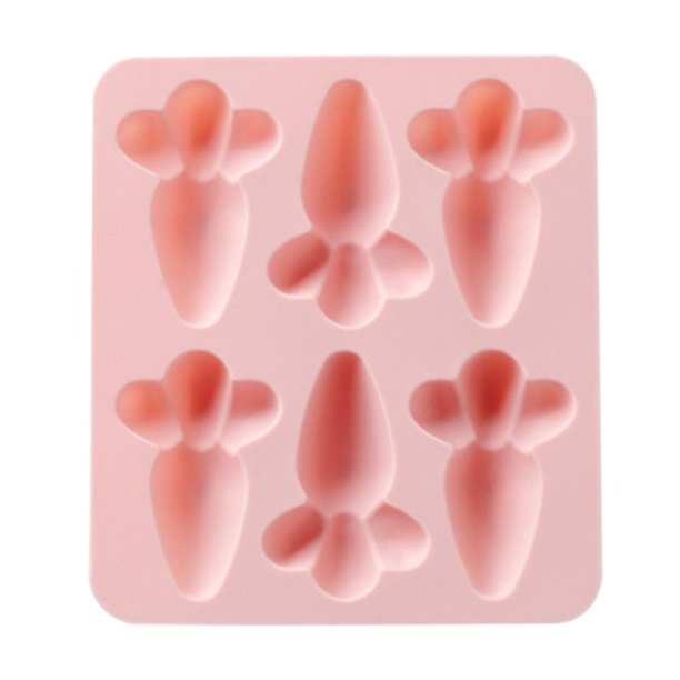 Molde de silicona para pastel de zanahoria de Pascua, molde para magdalenas, pudin, galletas, muffins, cubitos de hielo, molde para jabón, herramienta de decoración para hornear Di