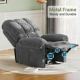 thumbnail image 4 of Recliner Chair,Corduroy Electric Ergonomic Adjustable Power Recliner with USB Ports Single Sofa,Grey, 4 of 11