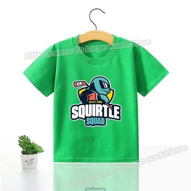 Camisetas de Pokémon para niños, ropa de algodón suave de manga corta de Pikachu, Bulbasaur Squirtle Mew, Tops para niños y niñas, 2023
