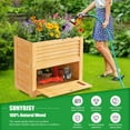 thumbnail image 6 of NAIZEA Raised Bed Garden Cabinet with Extra Storage Compartments, 34" x 18" x 30" Wooden Planter Box Large Planter Stand Box for Herbs, Vegetables, Flowers Backyard Patio Gardening Balcony, 6 of 7