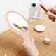 thumbnail image 2 of 1 espejo de mano con marco de madera, espejo de maquillaje para mujeres y niñas, color madera., 2 of 6