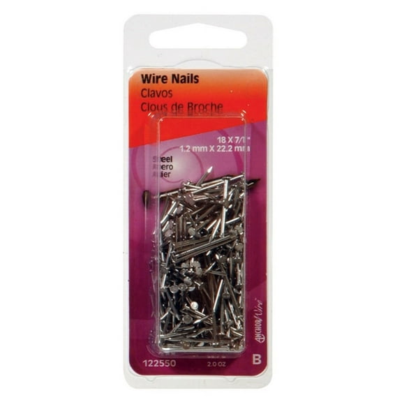 Hillman 122550-N Wire Nails 7/8", Bright Steel