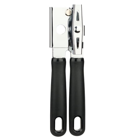 GJX Stainless Steel Comfort Cushion Handle Grip Can Opener,Black,Heavy Duty Can Opener,Pop Can Opener