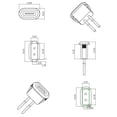 thumbnail image 2 of 3A High Current Plug Socket USB-C Charger Female Socket Card Buckle Type-C Connector BLACK2, 2 of 8