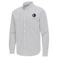 thumbnail image 2 of Men's Antigua Gray Dallas Mavericks Ellis Woven Tri-Blend Button-Down Shirt, 2 of 3