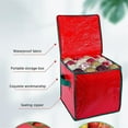 thumbnail image 3 of Christmas Ornament Storage Box with Dual Zipper Closure Box Contributes, 3 of 8