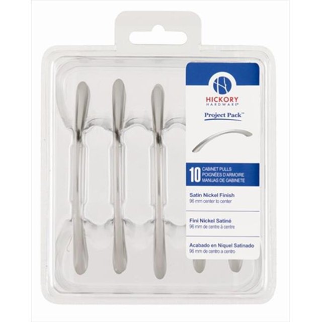 Hickory Hardware VPA0221-SN Project Pack 96mm Metropolis Satin Nickel Cabinet Pull 10 pack
