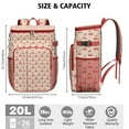 thumbnail image 3 of Red Cherry Print Backpack Cooler, Insulated Leakproof Lunch Bag for Outdoor Adventures and Summer Fun, 3 of 6
