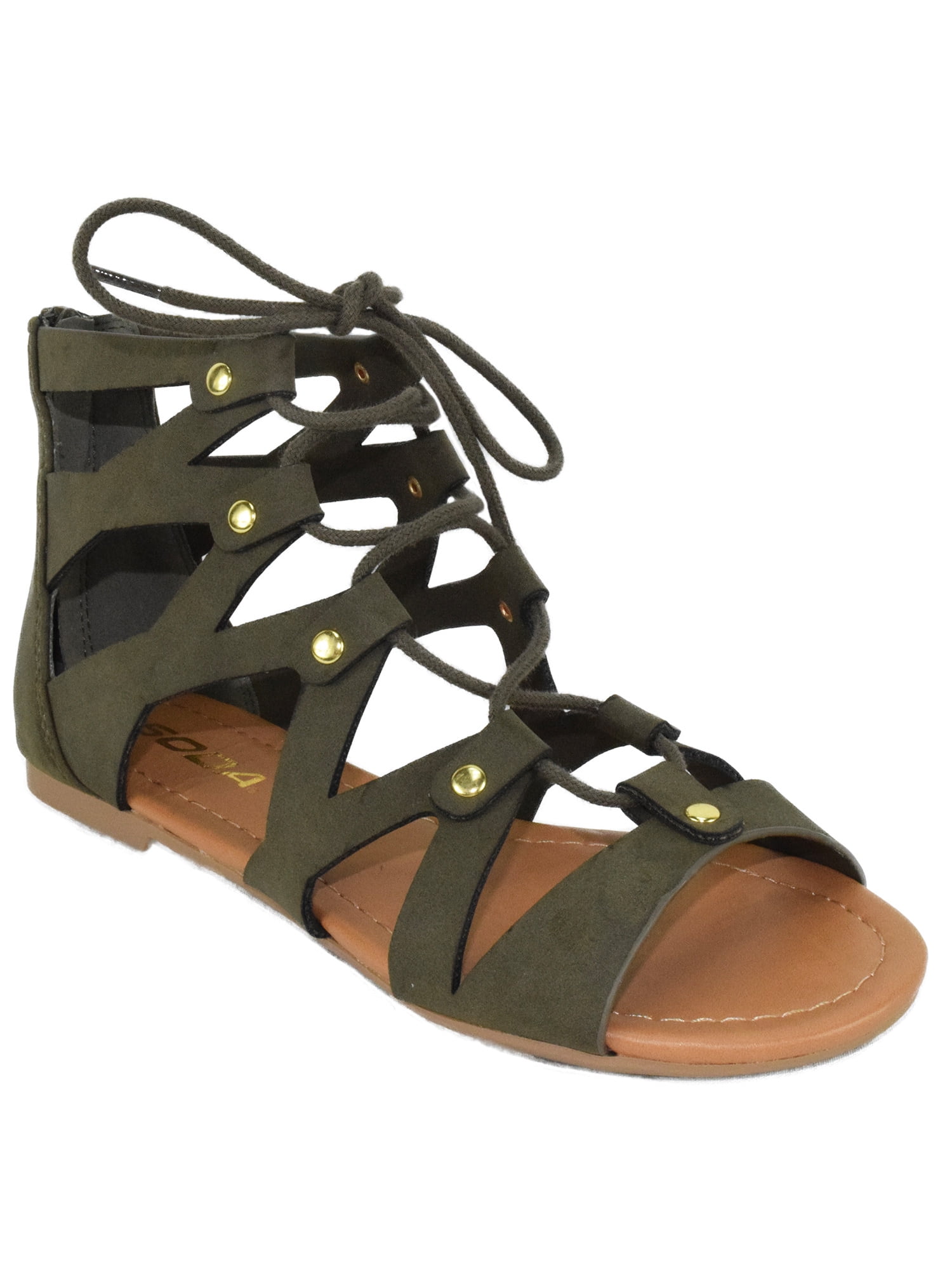 olive green gladiator sandals