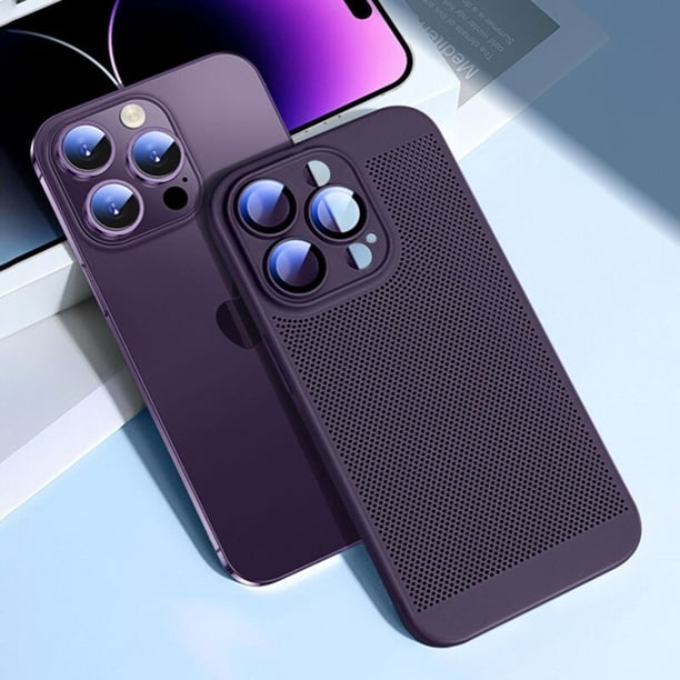 Funda de teléfono transpirable con disipación de calor de lujo para iPhone 14, 13, 12, 11 Pro Max Plus, cubierta antigolpes mate ultrafina Fivean unisex