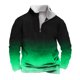 thumbnail image 2 of Sudadera sin capucha para hombre, informal, a la moda, con cuello alto, estampado de calaveras, cremallera, jersey de manga larga, blusa de poliéster para hombre, 2 of 4